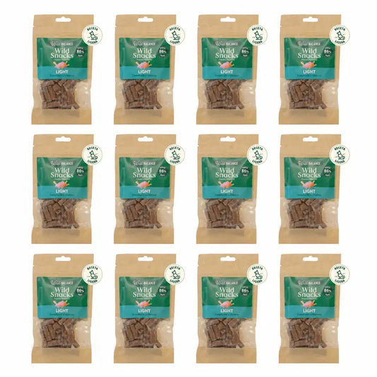 Wild Balance Wild Snack Light - Carotte et Panais, 75 grammes, paquet de 12