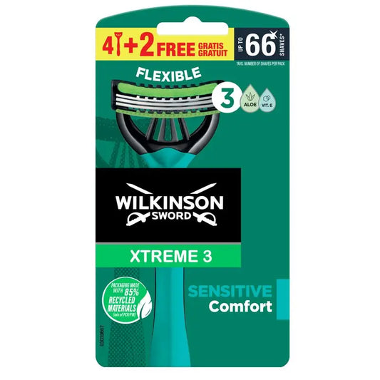 Wilkinson Sword Xtreme 3 Sensitive 4+2 sac