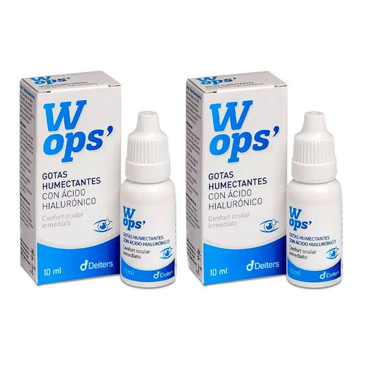 Wops' Duplo Moisturising Eye Drops, 2x10ml