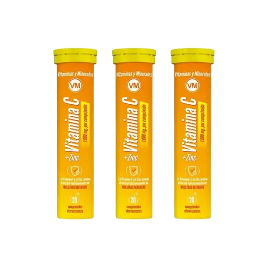 Ynsadiet Vitamine C + Zinc Pack 3 x 20 Comprimés Effervescents