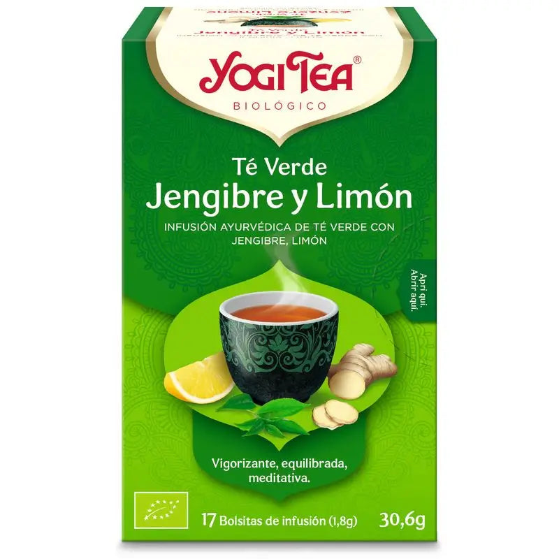 Yogi Tea Yogi Tea Thé Vert Gingembre & Citron, 17 X 1,8 Gr