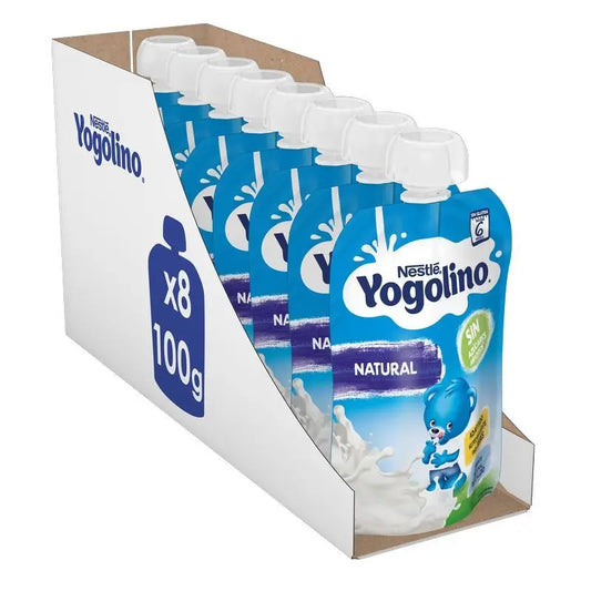 YOGOLINO Sachet naturel sans sucre, 100g x 8 pièces