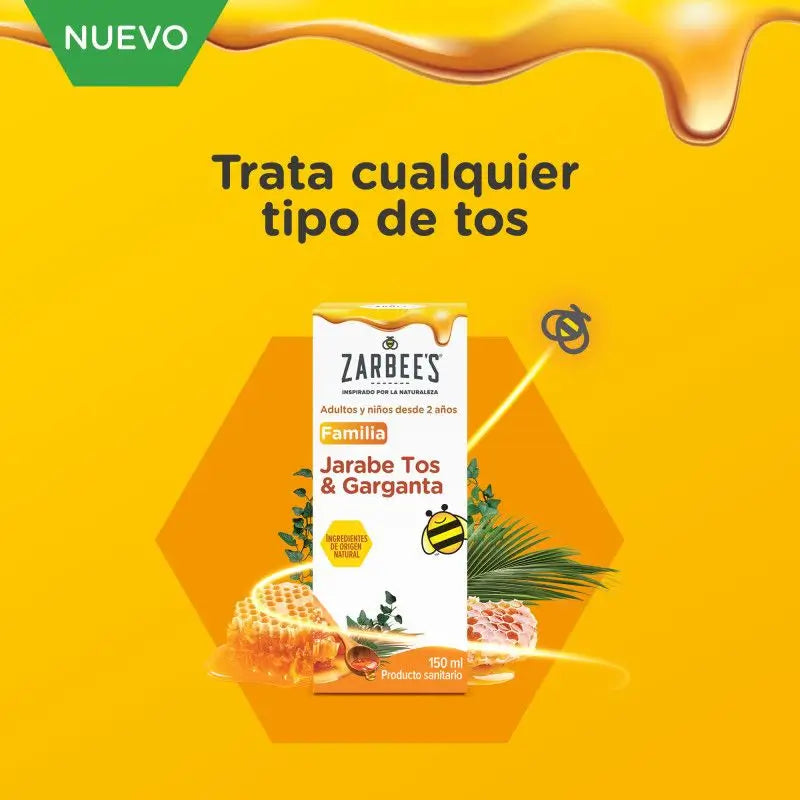 Zarbee's Cough & Throat Syrup Sirop contre la toux avec du miel, 150 ml