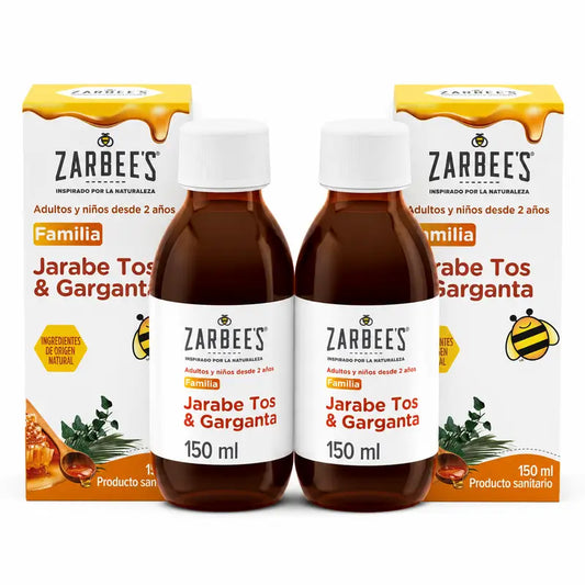 Zarbee's Sirop contre la toux et les maux de gorge, sirop contre la toux au miel, lot de 2 x 150 ml