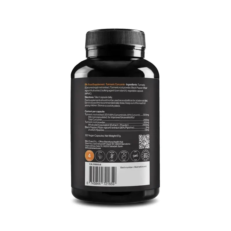 Zenement Turmeric Extract, 120 gélules végétaliennes