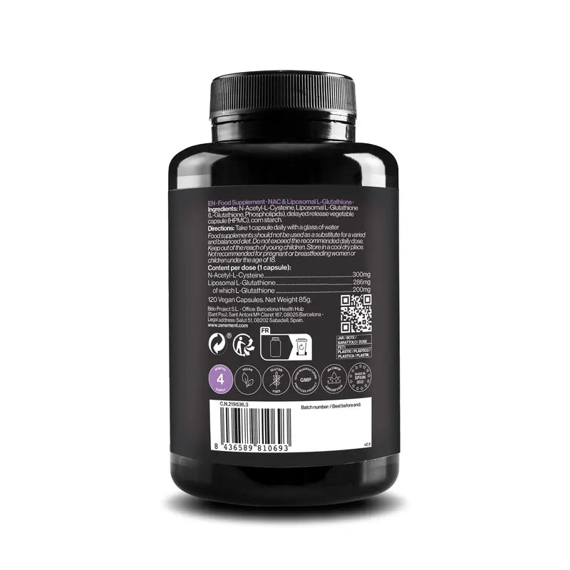 Zenement Nac & Liposomal L-Glutathione, 120 gélules végétaliennes