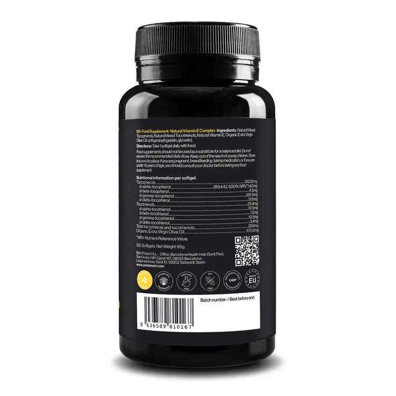 Zenement Vitamin E Natural Complex, 120 softgels