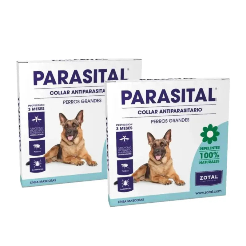 Zotal Parasital – Collier antiparasitaire pour grands chiens – Lot de 2