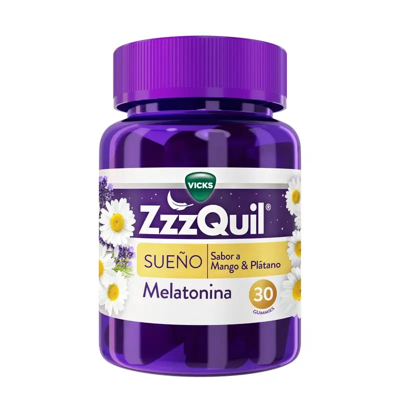 ZzzQuil Mangue, Banane et Valériane, 30 gommes