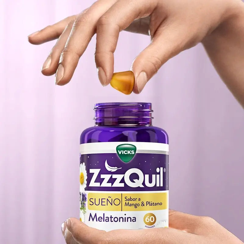 ZzzQuil Mangue, Banane et Valériane, 60 gommes